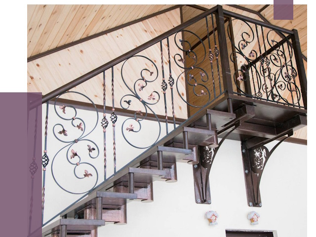 Кованые лестницы в Брянске от 83858 руб. под ключ
