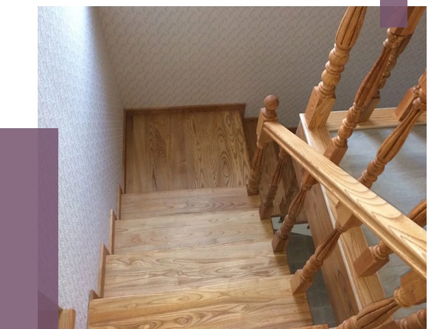 Сосновые лестницы в Брянске под ключ от 8493 руб.  | ПРОЛЁТ-Бнк