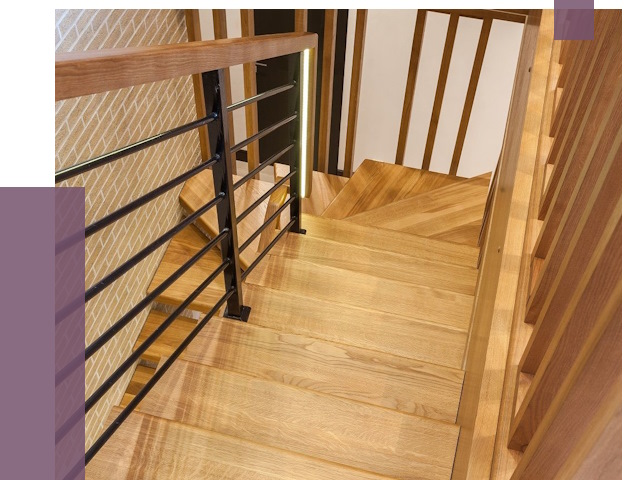 Лестницы из ясеня в Брянске под ключ от 10536 руб. 