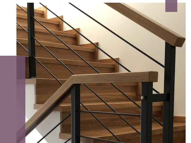 Обшивка металлической лестницы деревом в Брянске от 4569 руб.