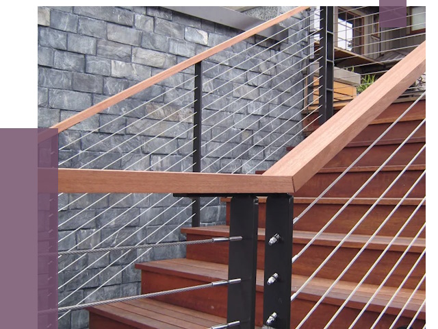 Тросовые перила под ключ в Брянске от 8171 руб.