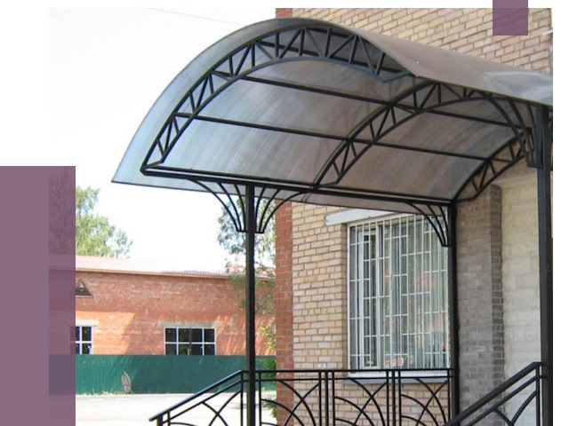 Металлические навесы и козырьки в Брянске от 13439 руб.