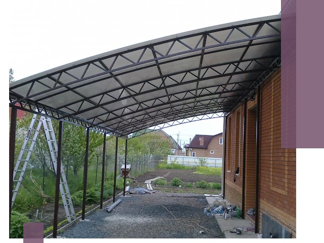 Профессиональный монтаж навесов под ключ в Брянске