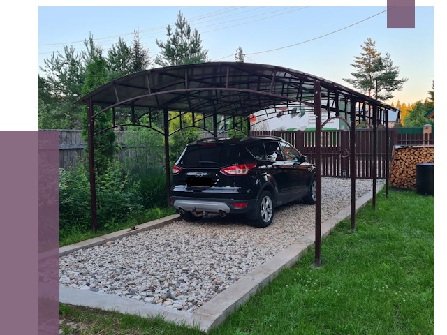 Навесы для автомобиля в Брянске от 13815 руб.  | ПРОЛЁТ-Бнк