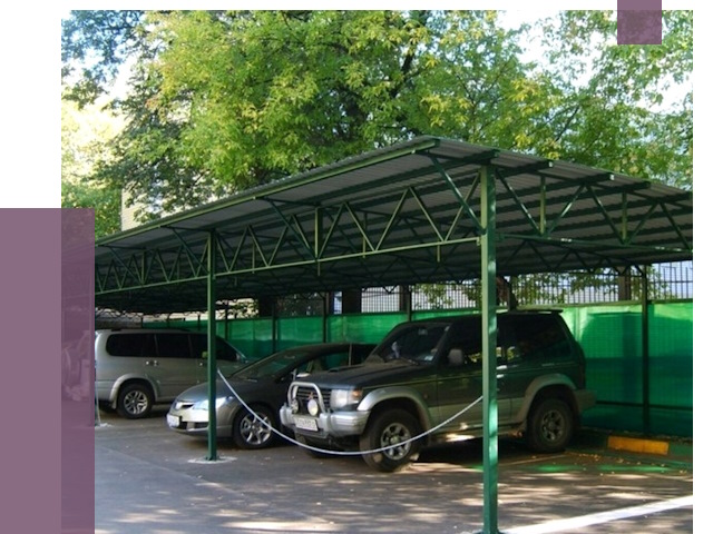 Навесы для парковки в Брянске от 84395 руб. заказать | ПРОЛЁТ-Бнк