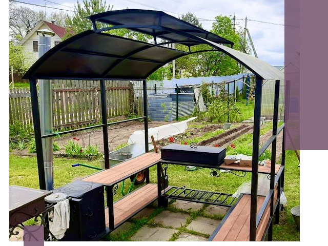 Навесы для барбекю в Брянске: изготовление, монтаж и демонтаж