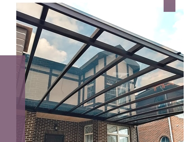 Навесы из поликарбоната в Брянске от 9052 руб. под ключ — ПРОЛЁТ-Бнк