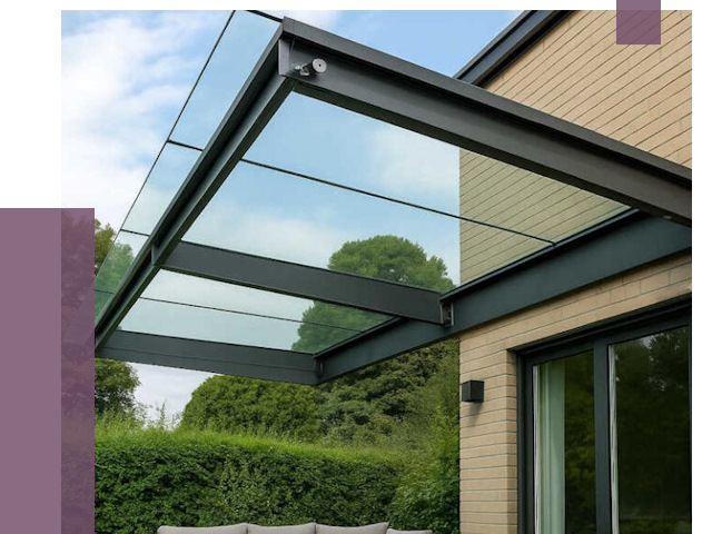 Стеклянные навесы и козырьки в Брянске от 12901 руб.