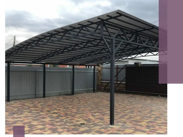 Металлические навесы под ключ в Брянске — изготовление и монтаж