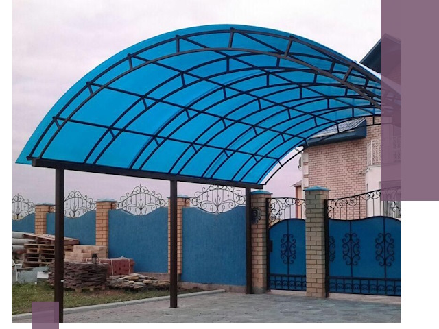 Арочные навесы под ключ в Брянске — изготовление и монтаж