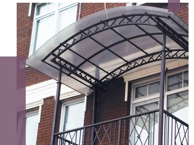 Козырьки над балконом в Брянске от 9085 руб. | ПРОЛЁТ-Бнк