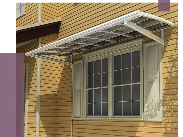 Козырьки над окнами в Брянске от 8009 руб. — монтаж, покупки | ПРОЛЁТ-Бнк