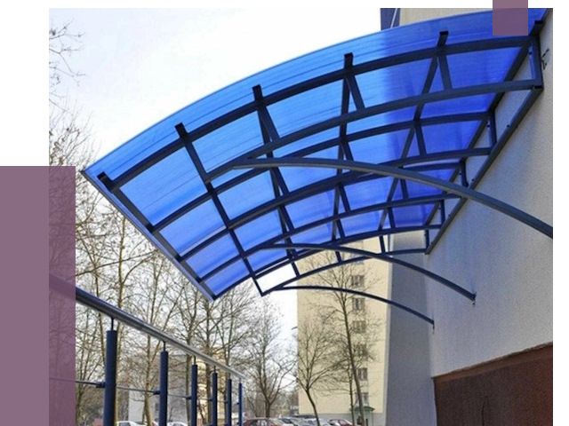 Козырьки из поликарбоната в Брянске от 4515 руб. под ключ | ПРОЛЁТ-Бнк