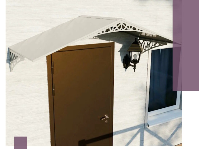 Металлические козырьки на входы и террасы в Брянске