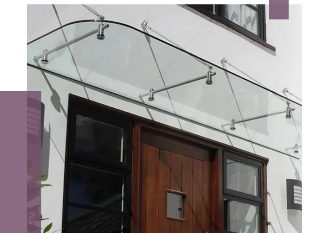 Стеклянные козырьки в Брянске от 19889 руб. | ПРОЛЁТ-Бнк