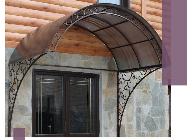 Арочные козырьки под ключ в Брянске: изготовление и монтаж