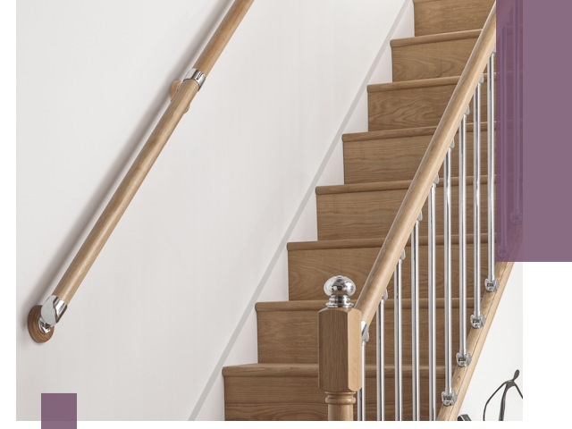 Пристенные поручни из стали и нержавейки под монтаж в Брянске